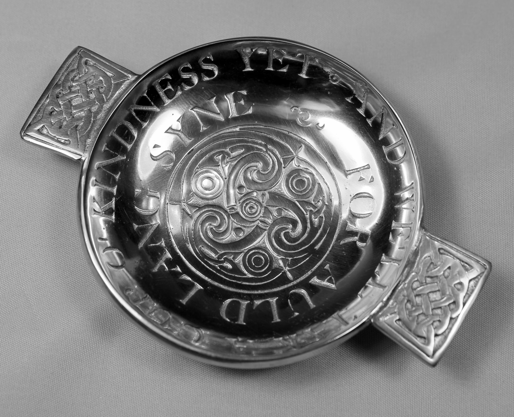 Pewter Toasting Quaich "Auld Lang Syne" Handcrafted In Scotland