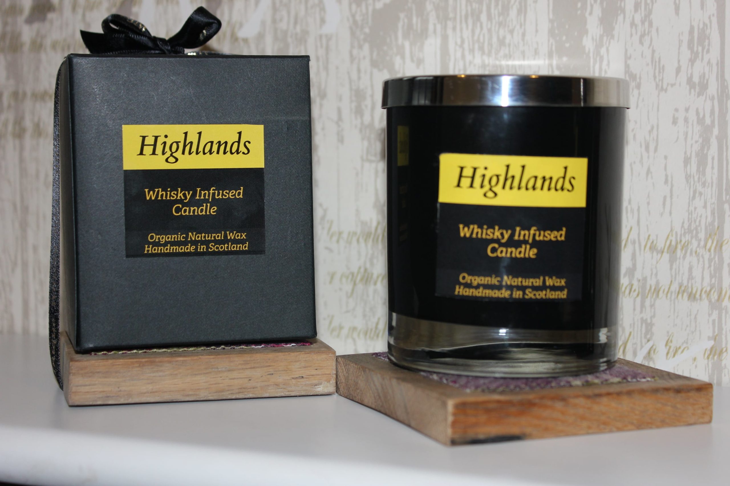 Highlands Scottish Whisky Infused Candle Set. onemoregift.co.uk